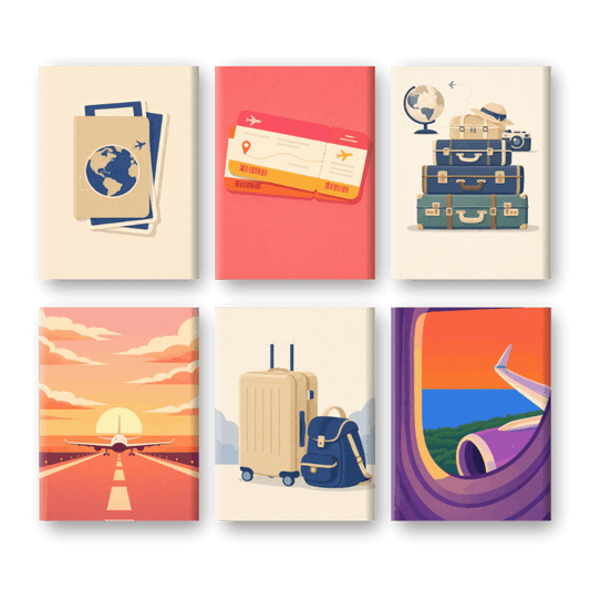 6 Mini Paintings | Reis Set- Schilderen op nummers