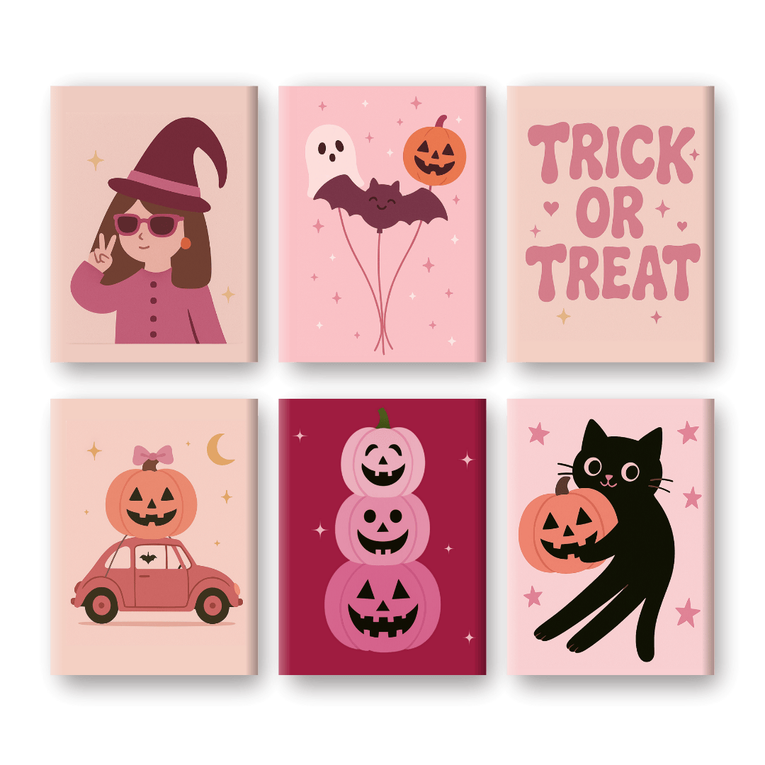6 Mini Paintings | Trick Or Treat set