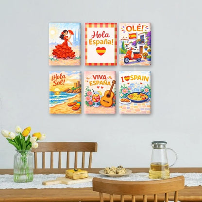 6 Mini Paintings | Viva Spanje Set