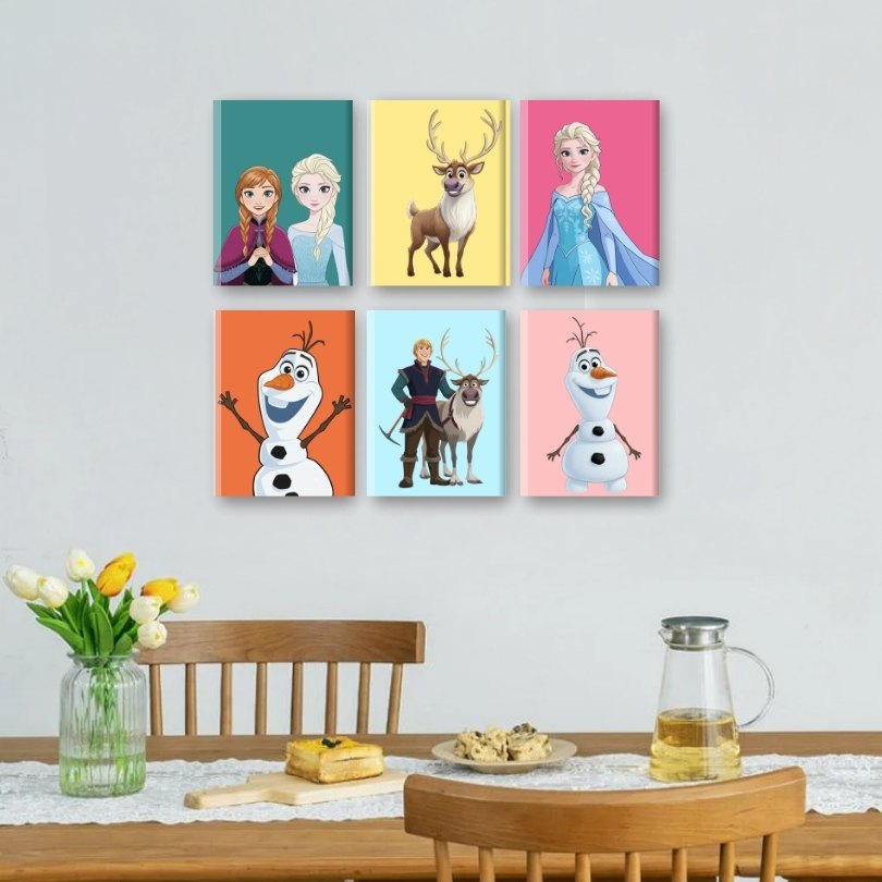 6 Mini Paintings | Wintervrienden Set