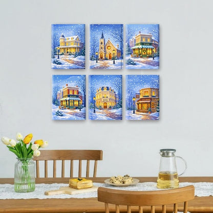 6 Mini Paintings | Winterstraat Set