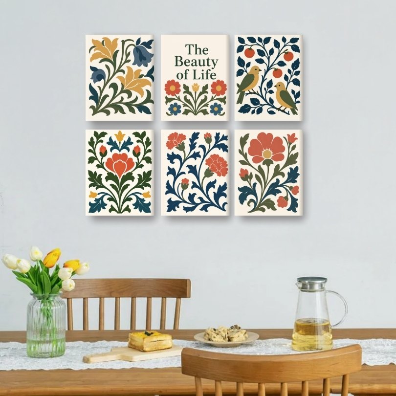6 Mini Paintings | De Schoonheid van het Leven Set