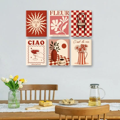 6 Mini Paintings | Bella Flora Set