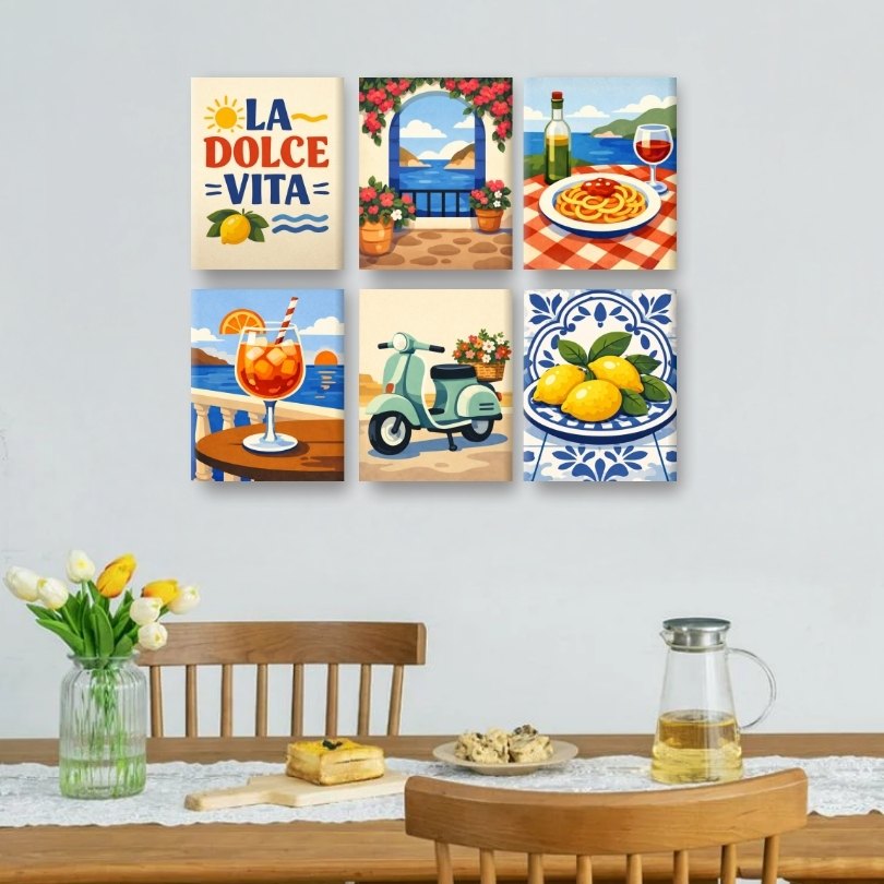 6 Mini Paintings | Dolce Vita Momenten Set