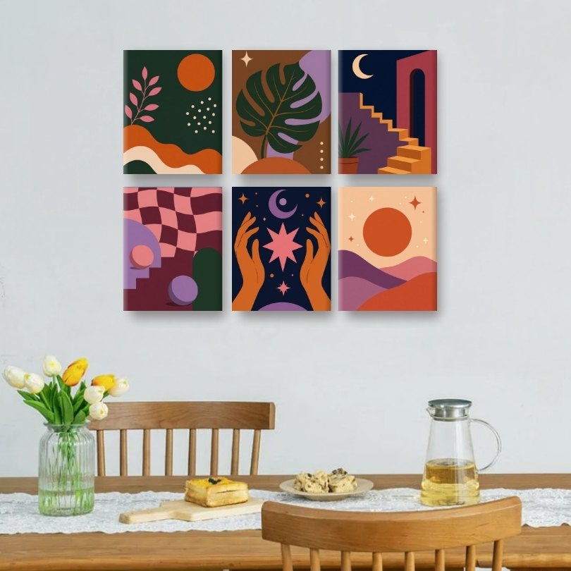 6 Mini Paintings | Middernacht Magie Set