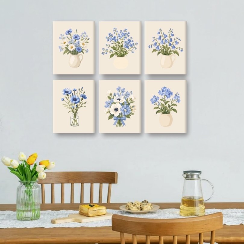 6 Mini Paintings | Vergeet-mij-niet Set
