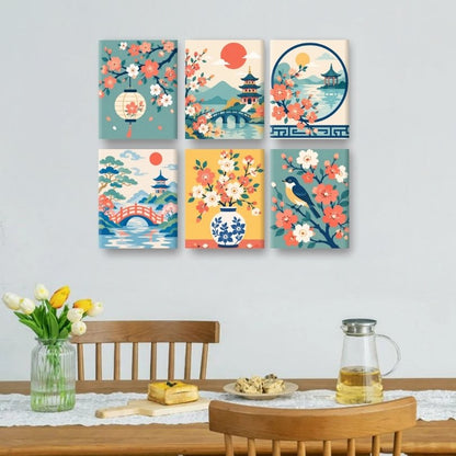 6 Mini Paintings | Sakura Dromen Set
