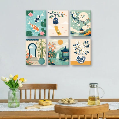 6 Mini Paintings | Zen Tuin Set