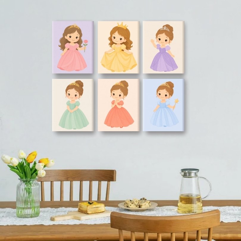 6 Mini Paintings | Klein Prinsesje Set