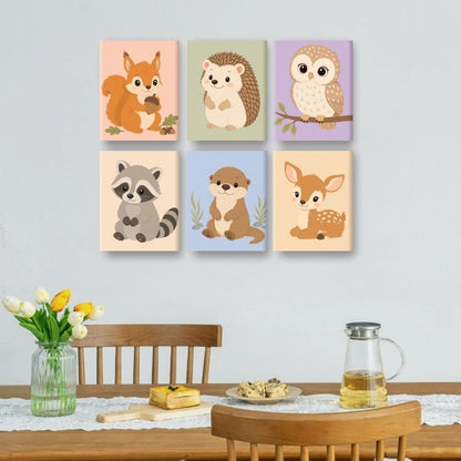 6 Mini Paintings | Bosvrienden Set