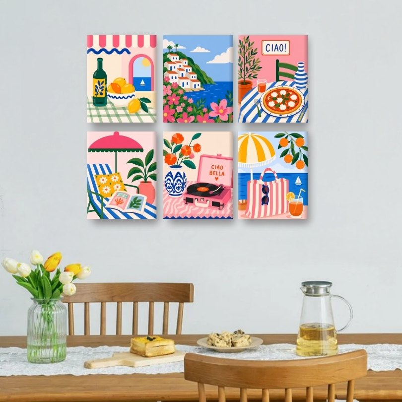 6 Mini Paintings | Stranddag Set