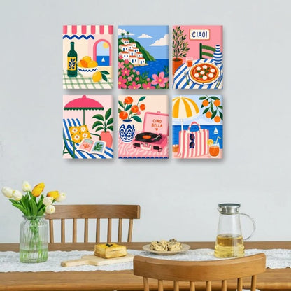 6 Mini Paintings | Stranddag Set