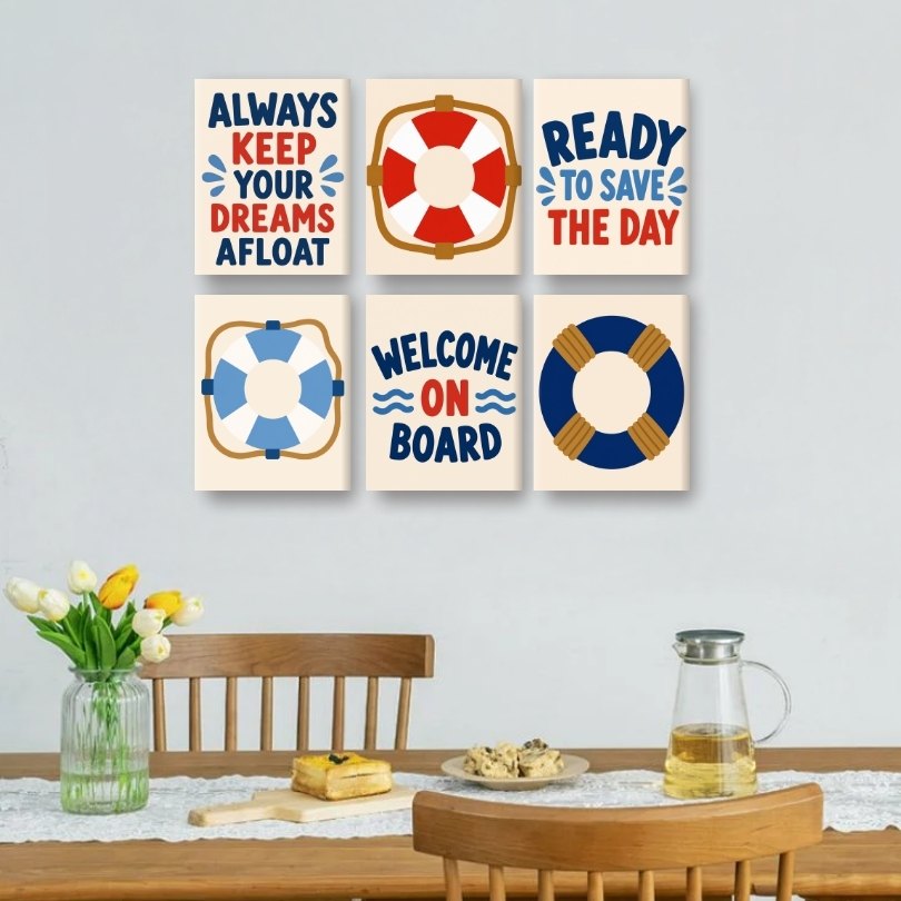 6 Mini Paintings | Reddingsboeien Set