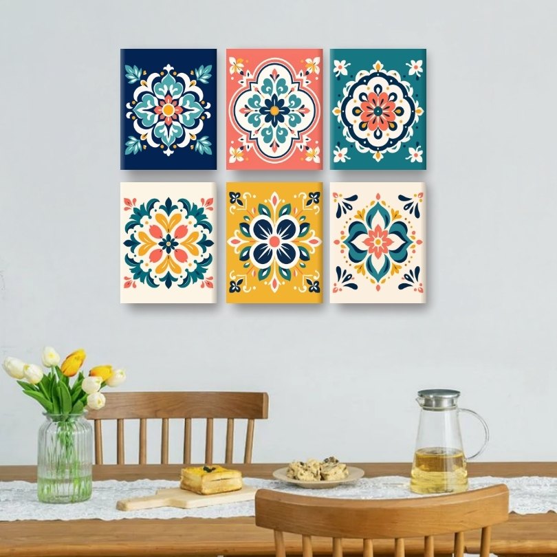 6 Mini Paintings | Mandala Kunst Set