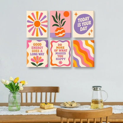 6 Mini Paintings | Good Energy Set