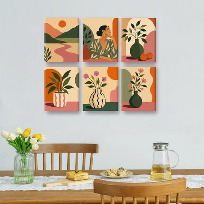 6 Mini Paintings | Earthy Vibes Set