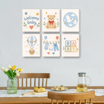 6 Mini Paintings | Welkom Baby Set