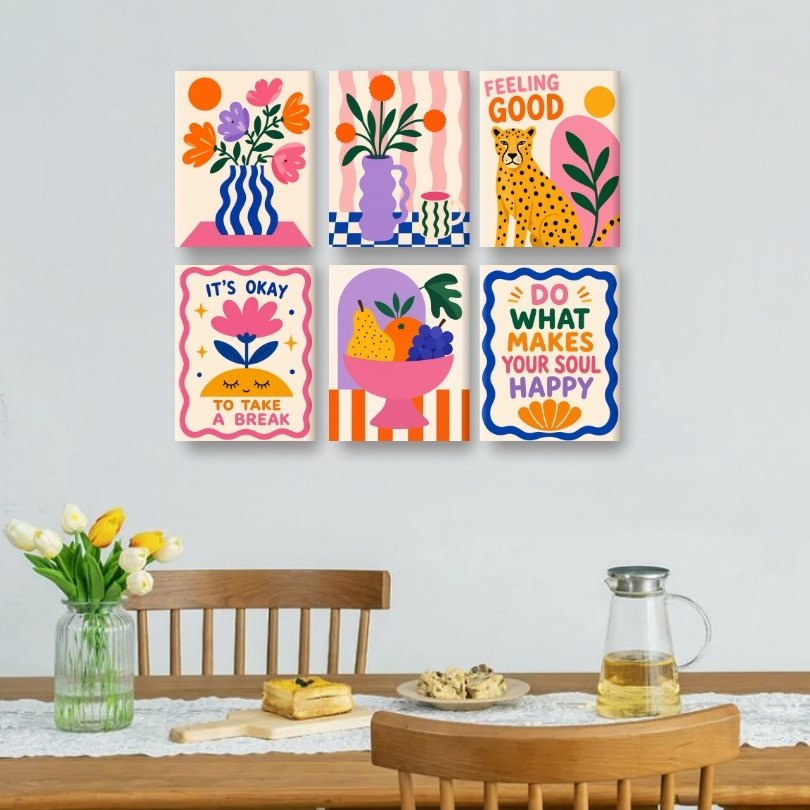 6 Mini Paintings | Goed Gevoel Set