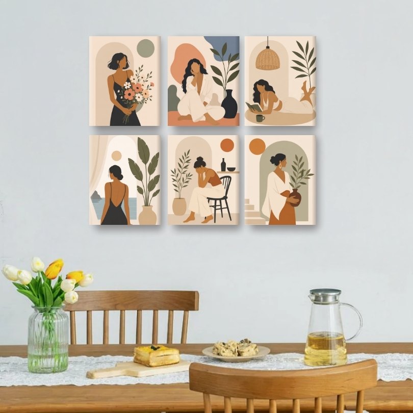 6 Mini Paintings | Slow Life Set