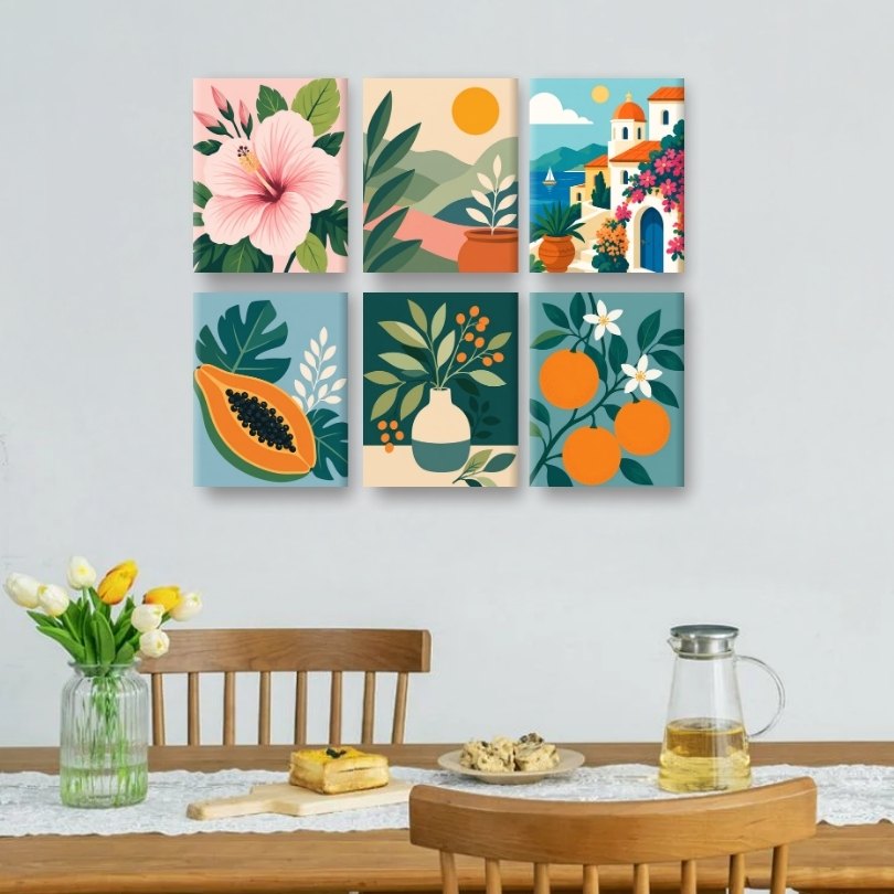 6 Mini Paintings | Verse Botanicals Set