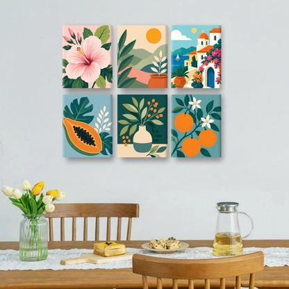6 Mini Paintings | Verse Botanicals Set