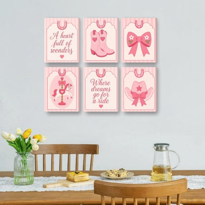 6 Mini Paintings | Cowgirl Set