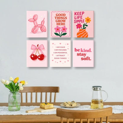 6 Mini Paintings | Roze Palette Set