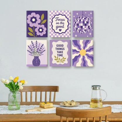 6 Mini Paintings | Lavendel Dromen Set