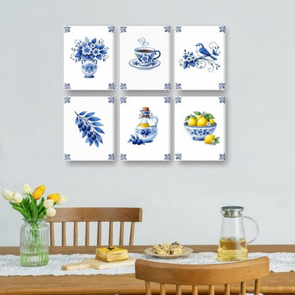 6 Mini Paintings | Delftsblauwe Set