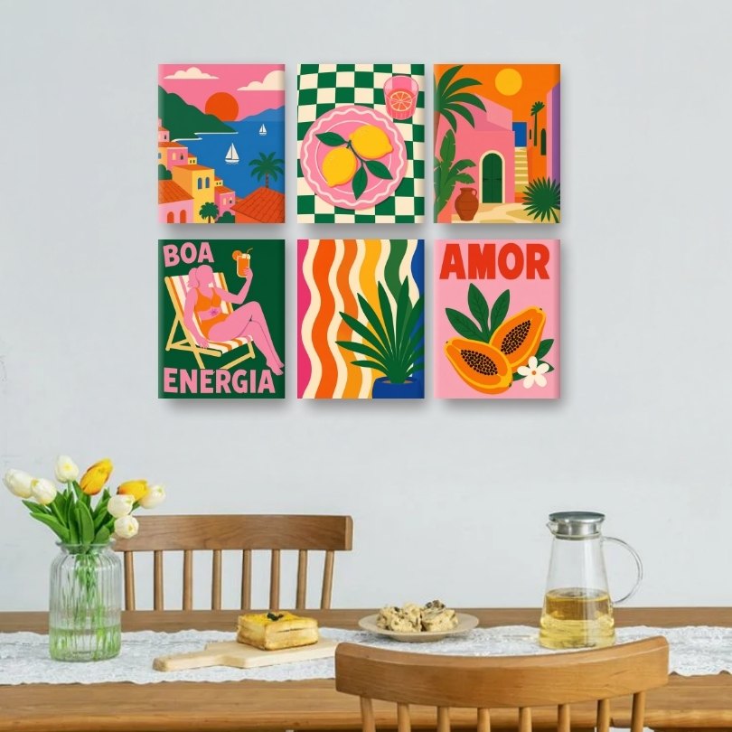 6 Mini Paintings | Riviera Dromen Set