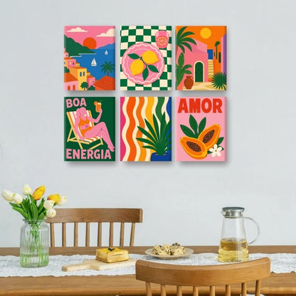 6 Mini Paintings | Riviera Dromen Set