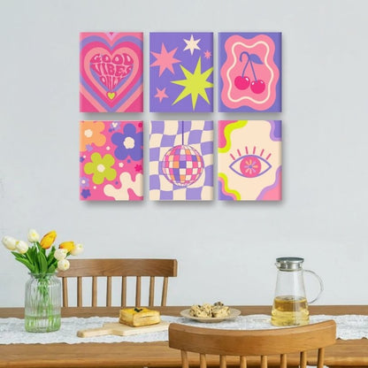 6 Mini Paintings | Kersen Disco Set
