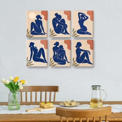 6 Mini Paintings | La Femme Set