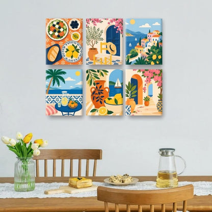 6 Mini Paintings | Zonnige Deuren Set