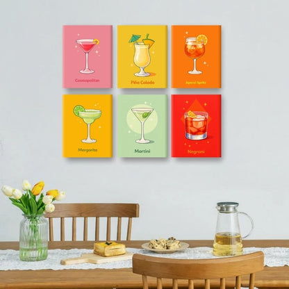 6 Mini Paintings | Happy Hour Set