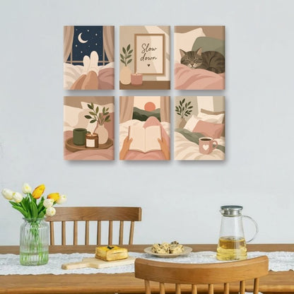6 Mini Paintings | Thuis Comfort Set
