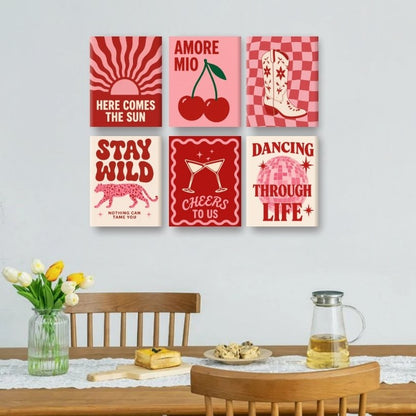6 Mini Paintings | Wild & Vrij Set