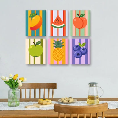 6 Mini Paintings | Prachtige Fruit Set