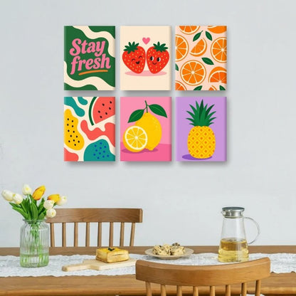 6 Mini Paintings | Citrus Splash Set