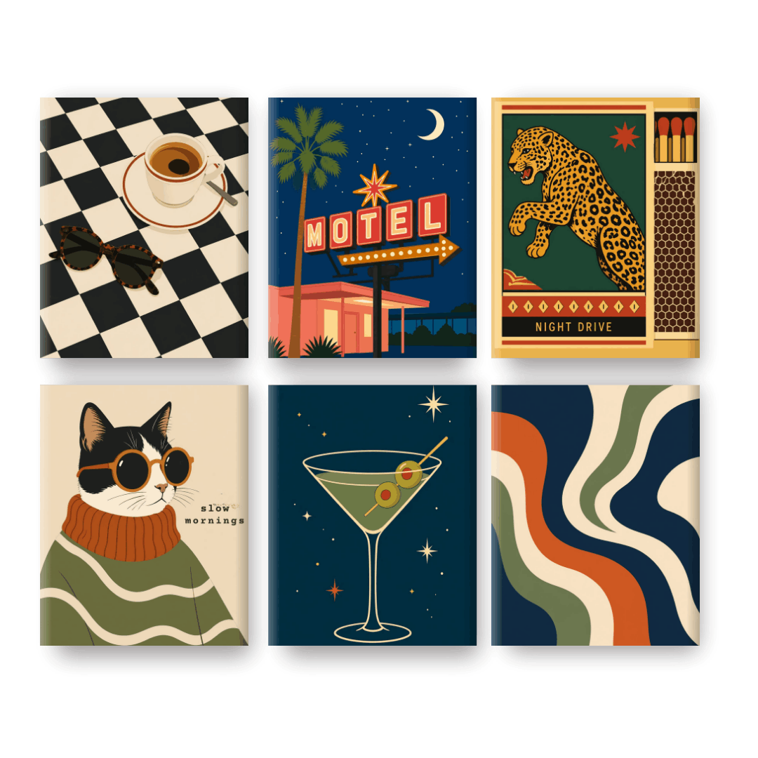 6 Mini Paintings | Nacht Escape Set