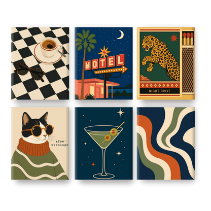 6 Mini Paintings | Nacht Escape Set