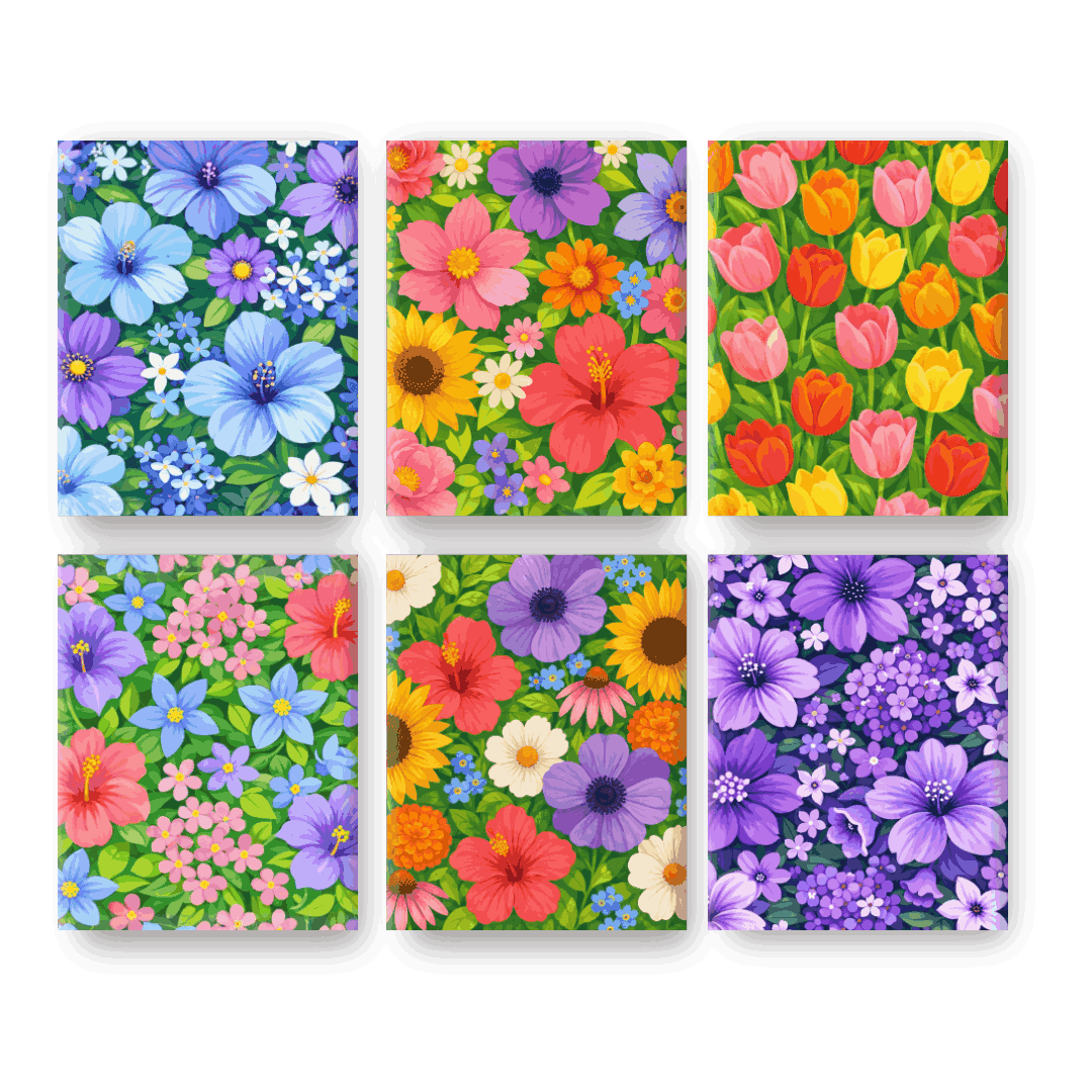 6 Mini Paintings | Prachtige Bloemen Set- Schilderen op nummers