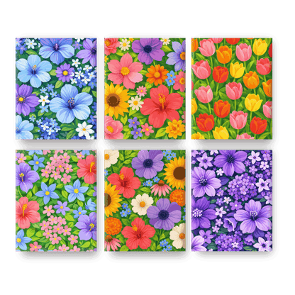 6 Mini Paintings | Prachtige Bloemen Set- Schilderen op nummers