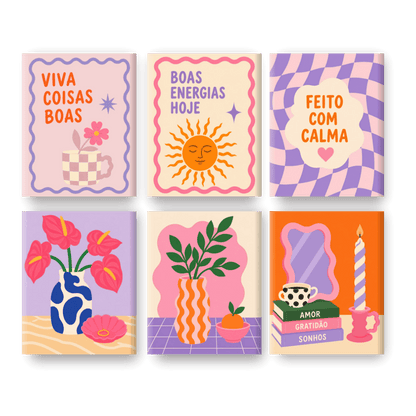 6 Mini Paintings | Boas Vibes Set