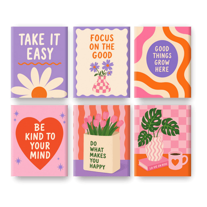 6 Mini Paintings | Chill & Bloom Set