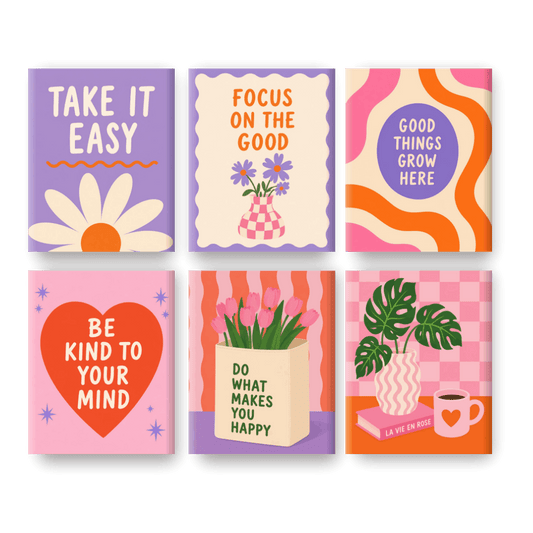 6 Mini Paintings | Chill & Bloom Set