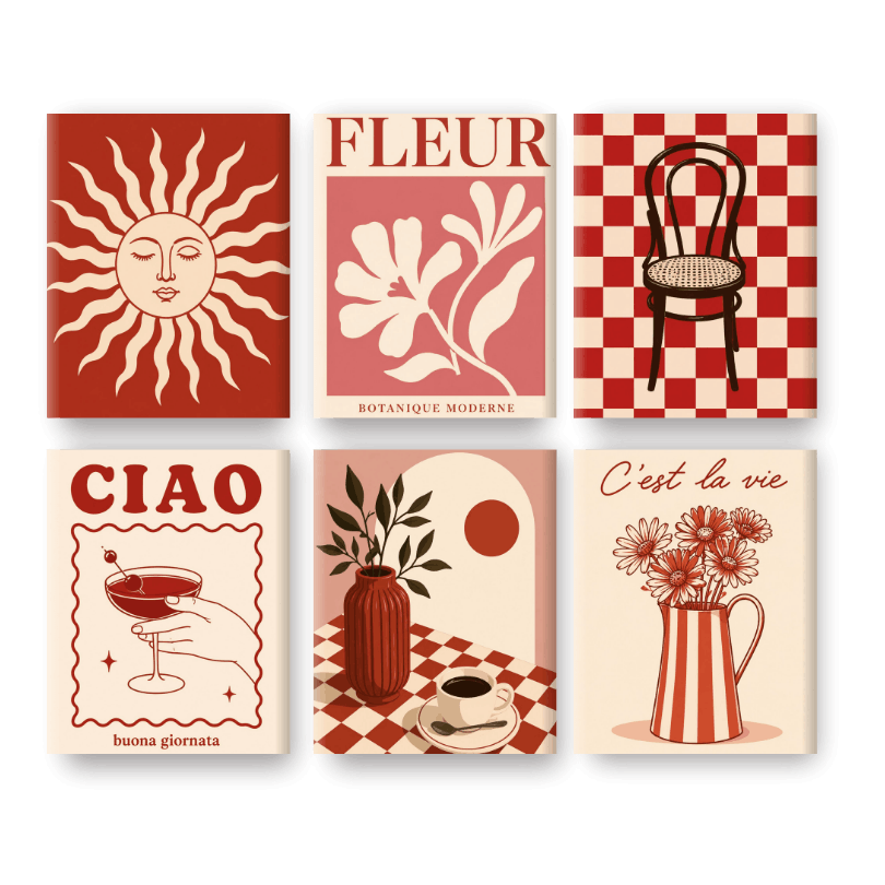 6 Mini Paintings | Bella Flora Set