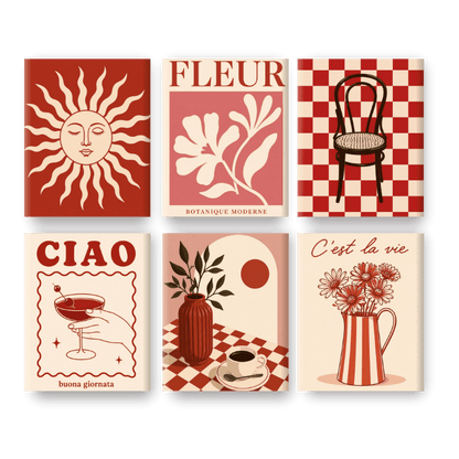 6 Mini Paintings | Bella Flora Set