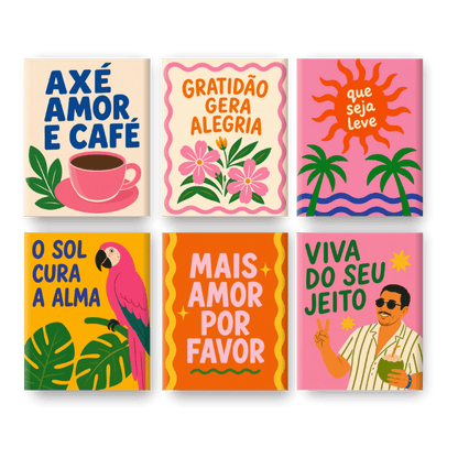 6 Mini Paintings | Boa Vida Set