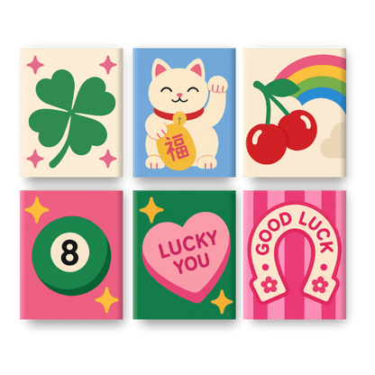 6 Mini Paintings | Lucky Charms Set
